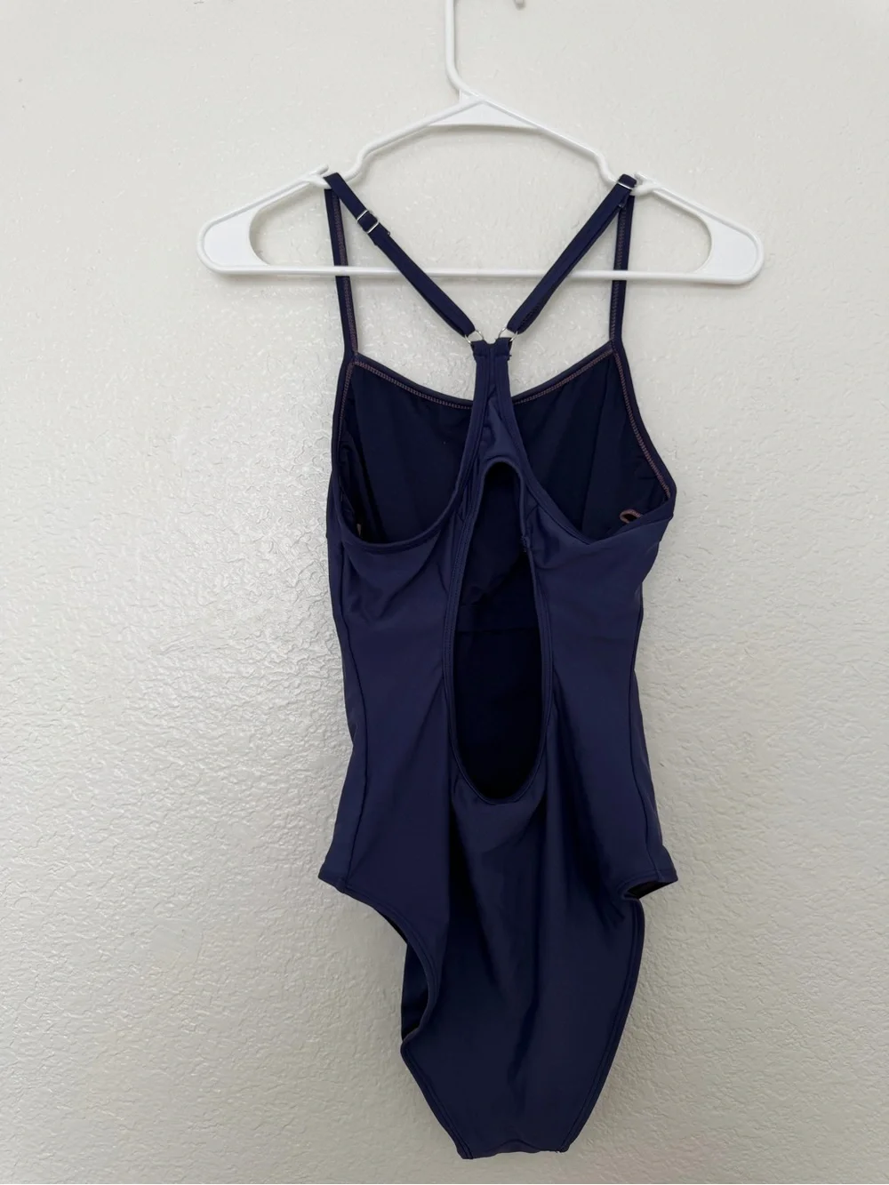 TEMPT ME Navy Blue Athletic Racerback One Piece Swimsuit - Size S